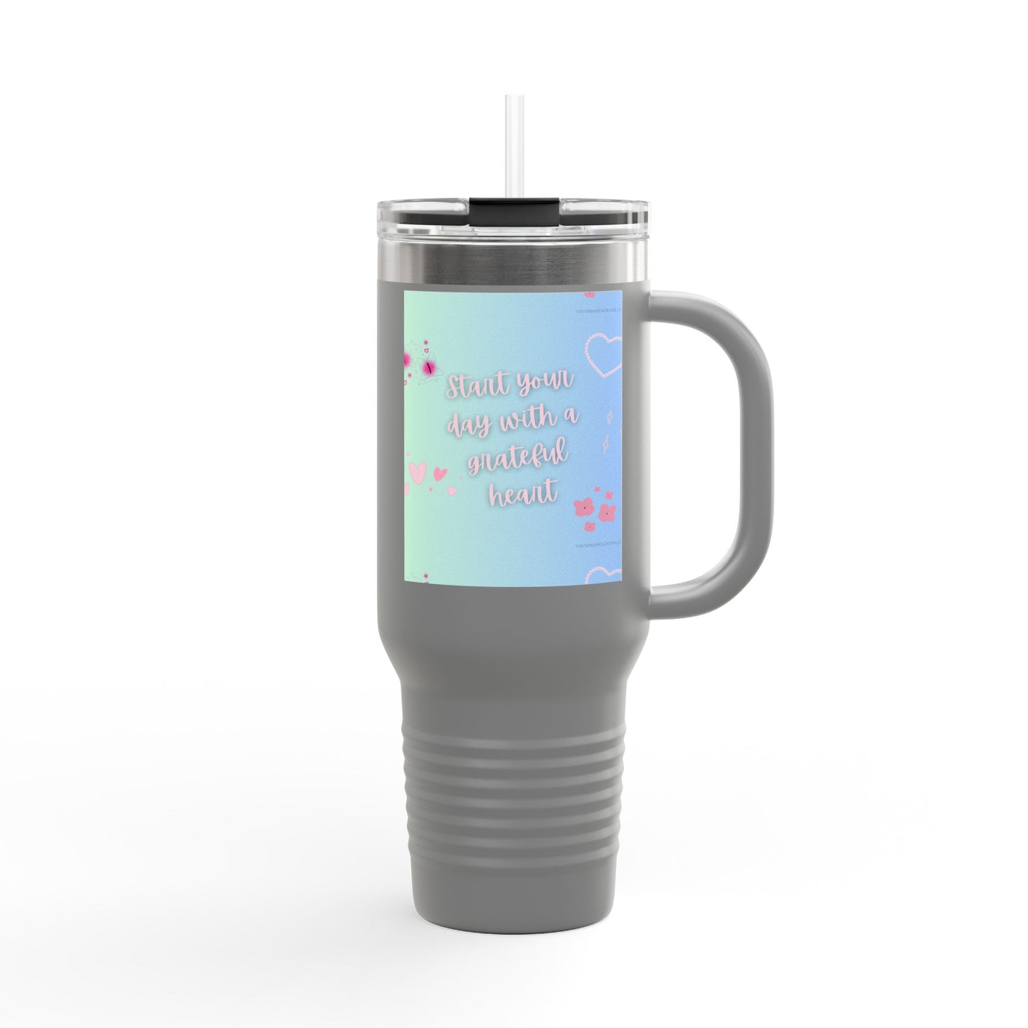 Grateful Heart Insulated Travel Mug - 40oz | Perfect for Daily Coffee and Gifts