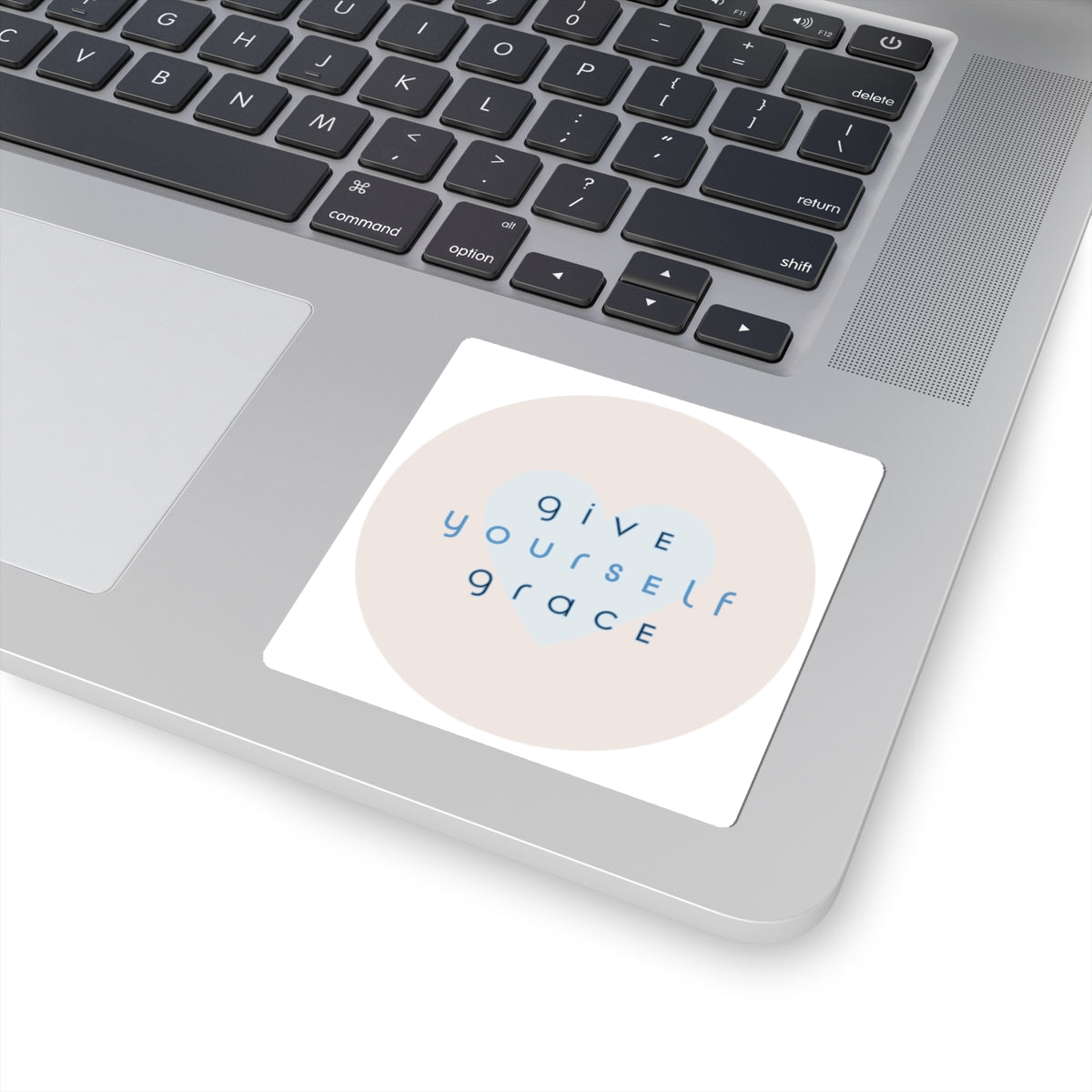 "Give Yourself Grace" Inspirational Neutral Color Kiss-Cut Stickers - Positive Affirmation any Decor