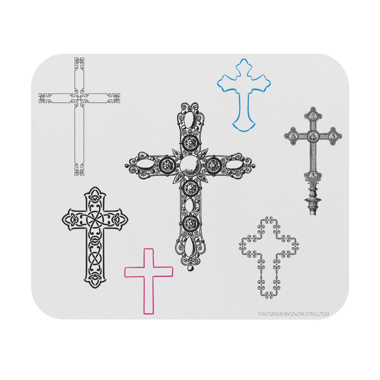 Alfombrilla de ratón con cruces (rectangular)