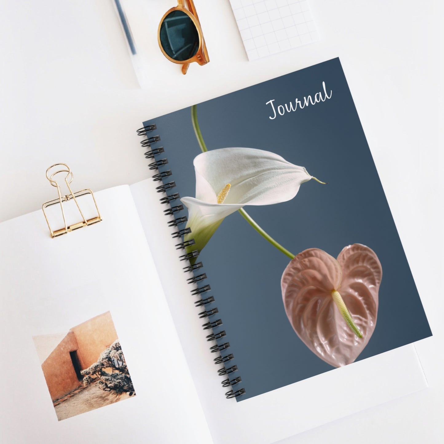 Elegant Lily Journal - Ruled Spiral Notebook for Inspiration and Creativity