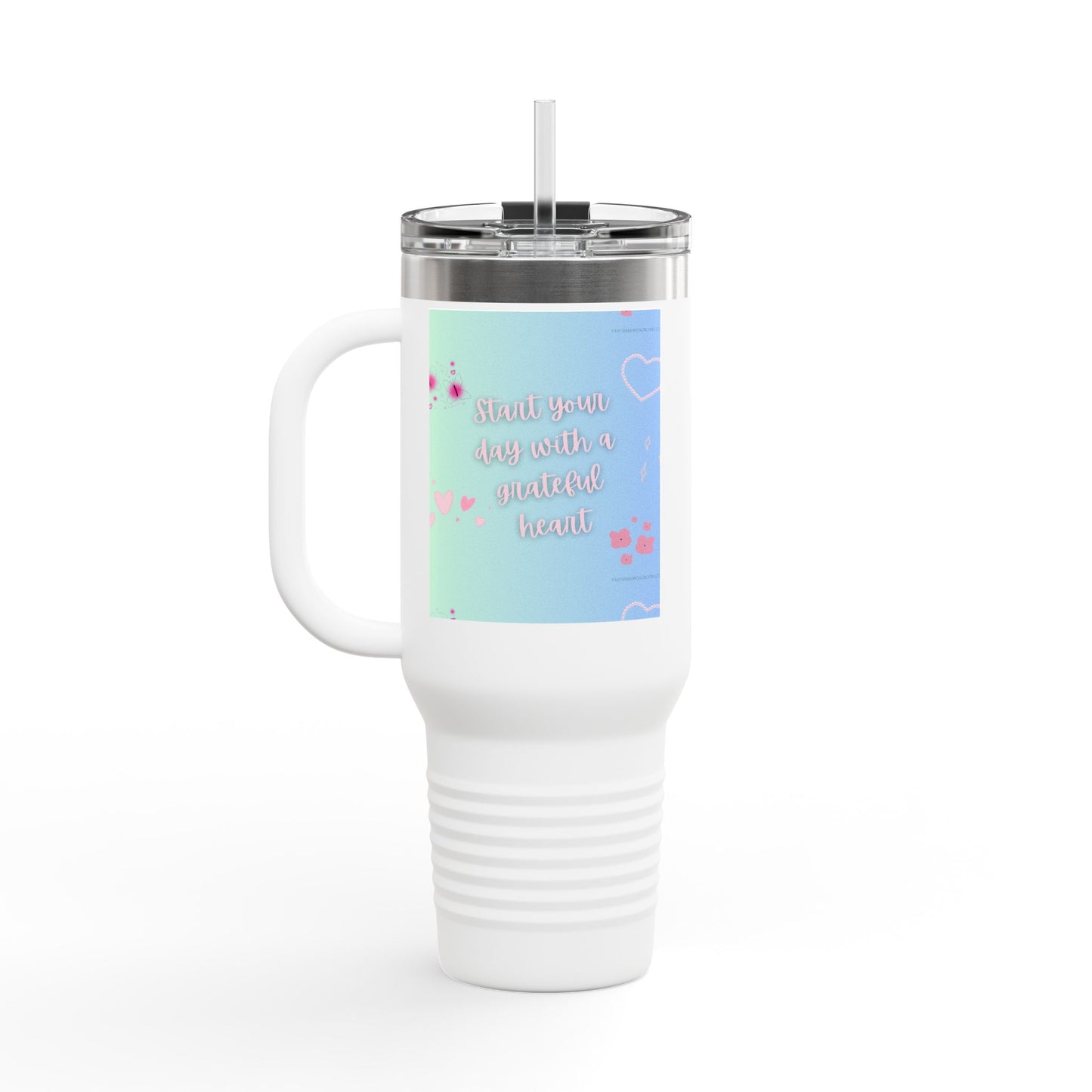 Grateful Heart Insulated Travel Mug - 40oz | Perfect for Daily Coffee and Gifts