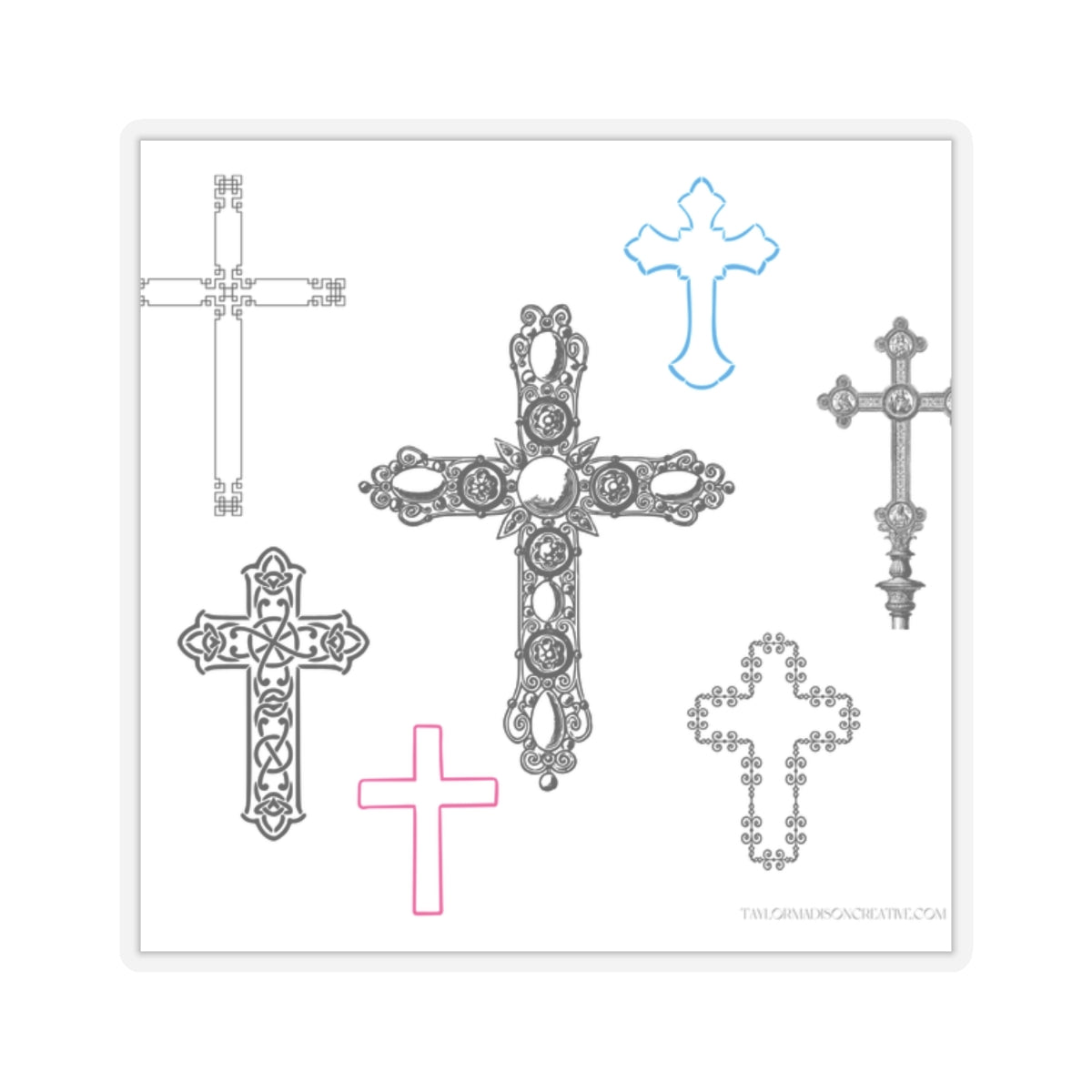Crosses Kiss-Cut Stickers