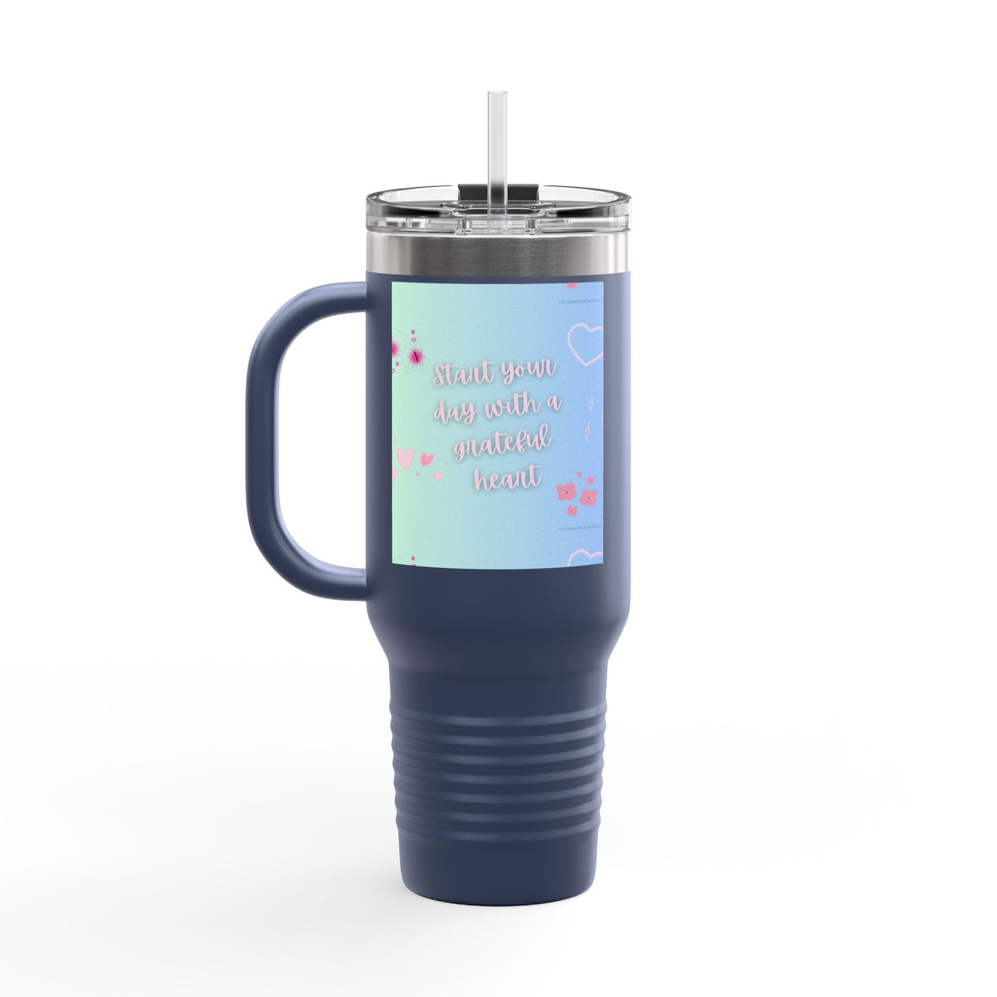 Grateful Heart Insulated Travel Mug - 40oz | Perfect for Daily Coffee and Gifts