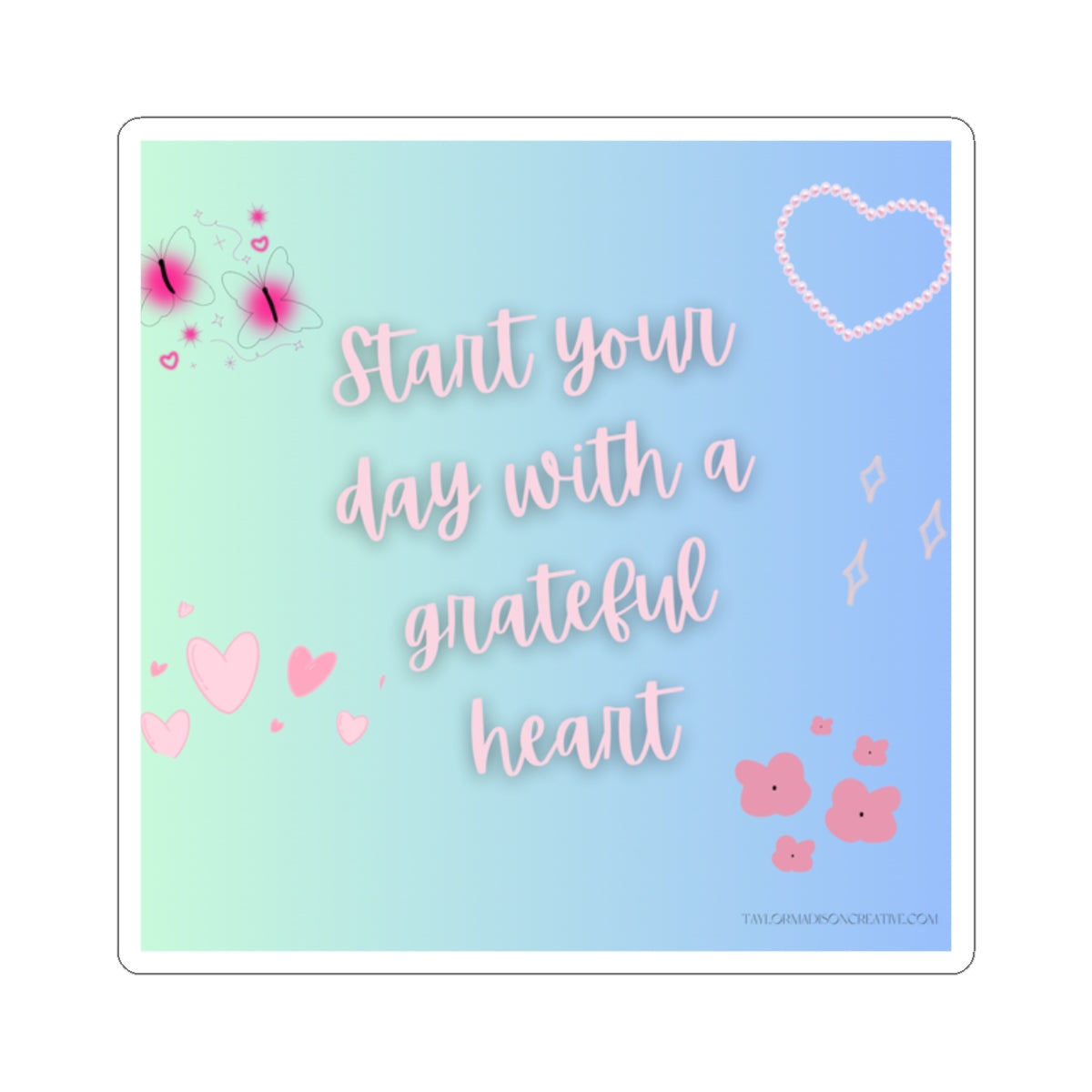 Grateful Heart Kiss-Cut Stickers