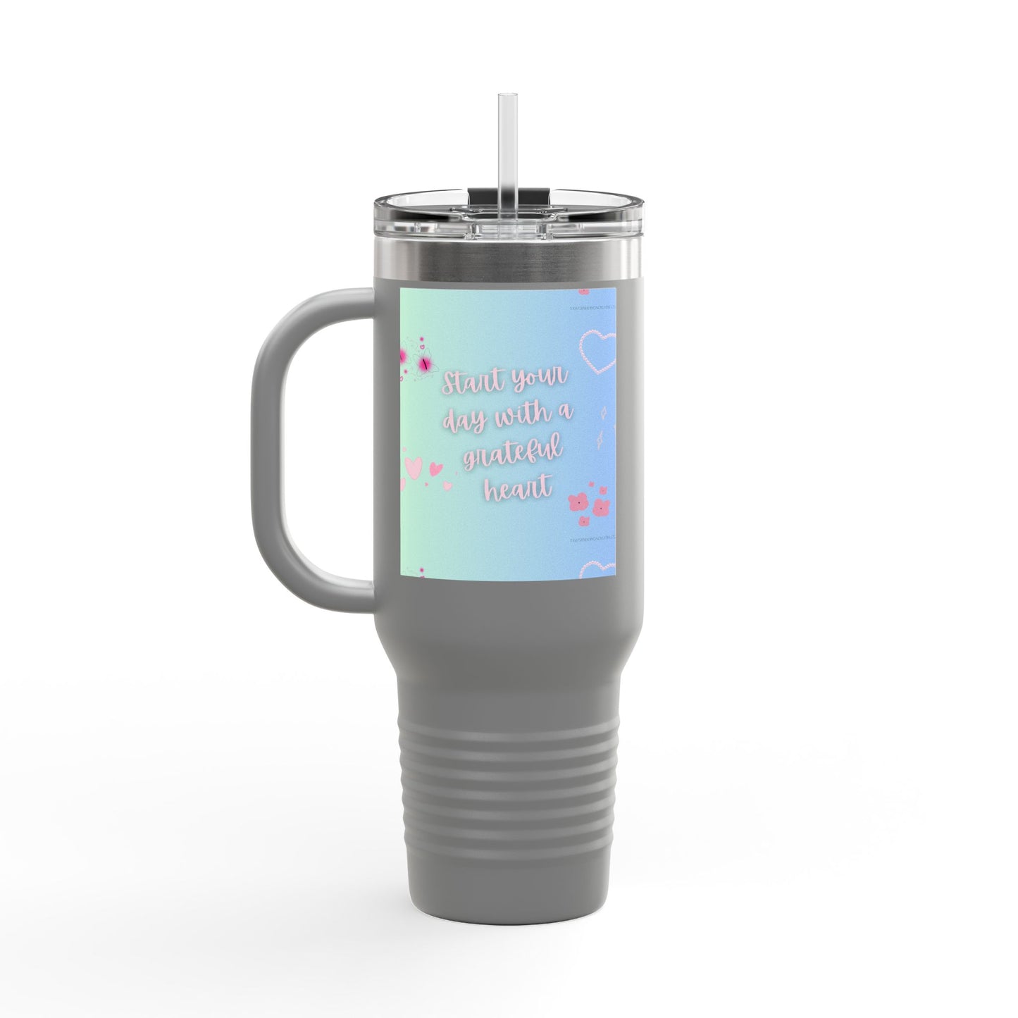 Grateful Heart Insulated Travel Mug - 40oz | Perfect for Daily Coffee and Gifts
