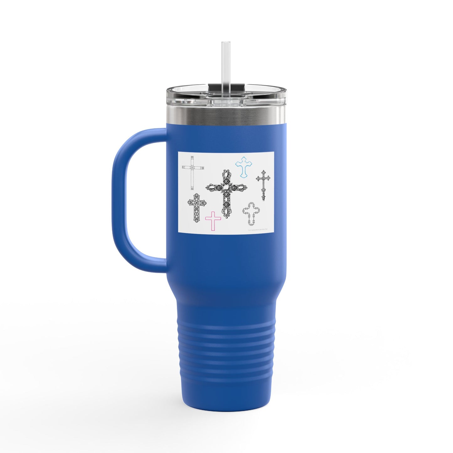 Crosses Stylish Insulated Travel Mug – 40oz with Inspirational Cross Design