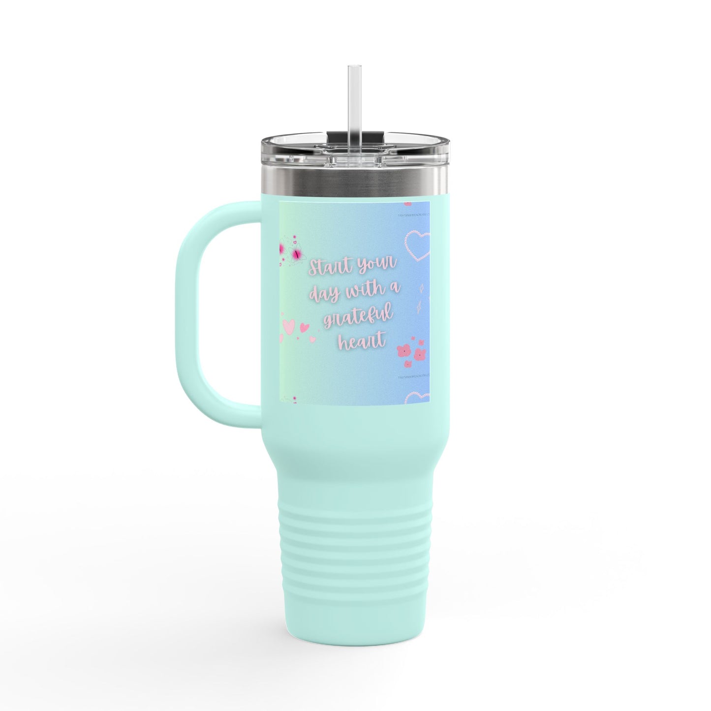 Grateful Heart Insulated Travel Mug - 40oz | Perfect for Daily Coffee and Gifts