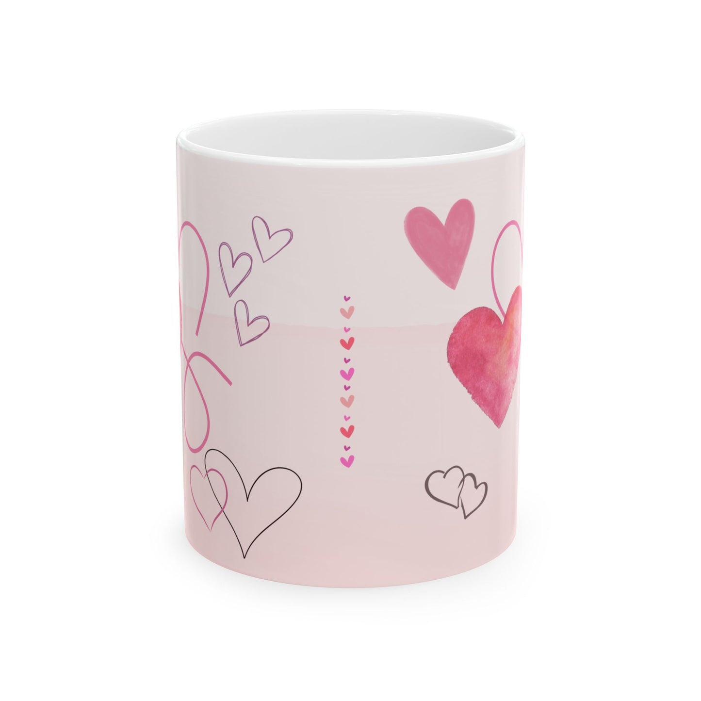 Love Heart Ceramic Mug - Perfect Gift for Couples & Valentine's Day