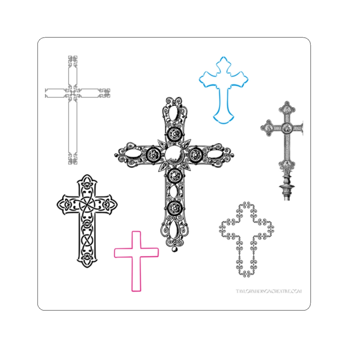 Crosses Kiss-Cut Stickers