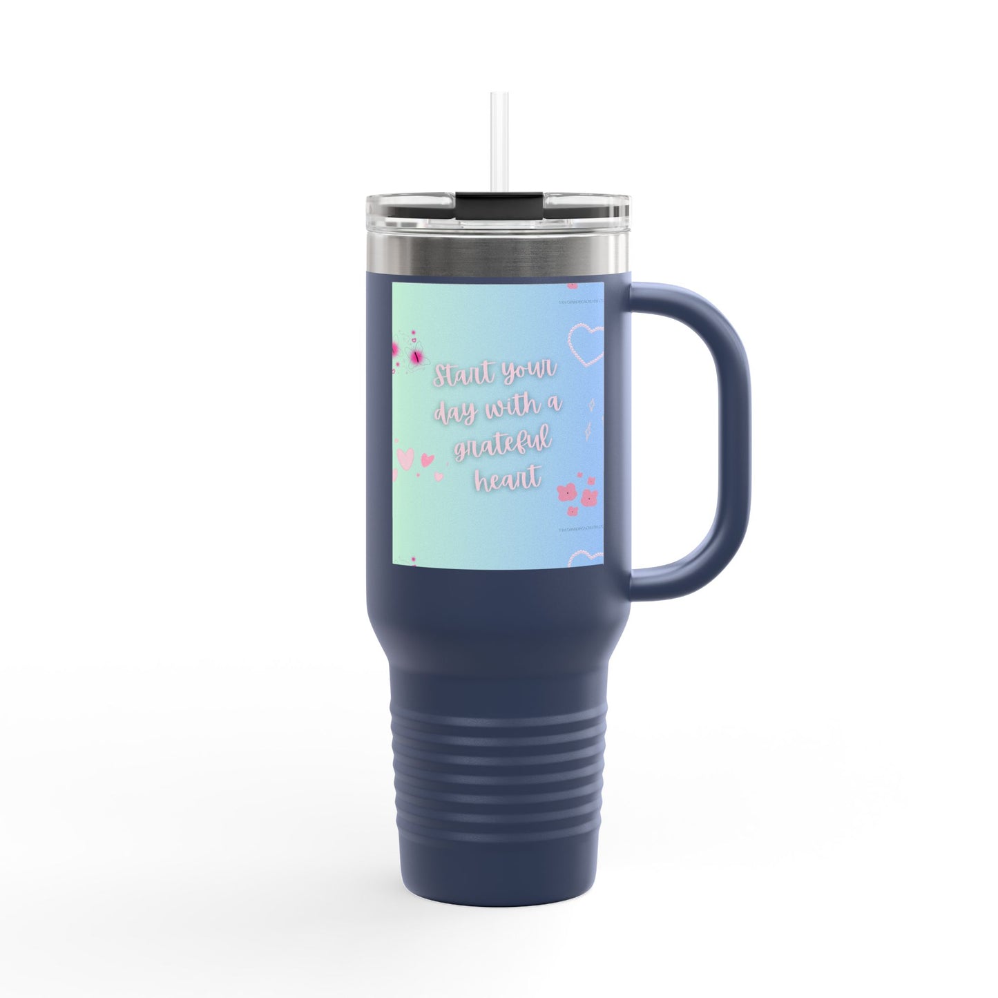 Grateful Heart Insulated Travel Mug - 40oz | Perfect for Daily Coffee and Gifts