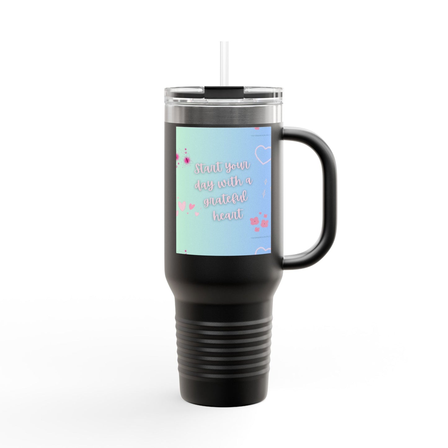 Grateful Heart Insulated Travel Mug - 40oz | Perfect for Daily Coffee and Gifts