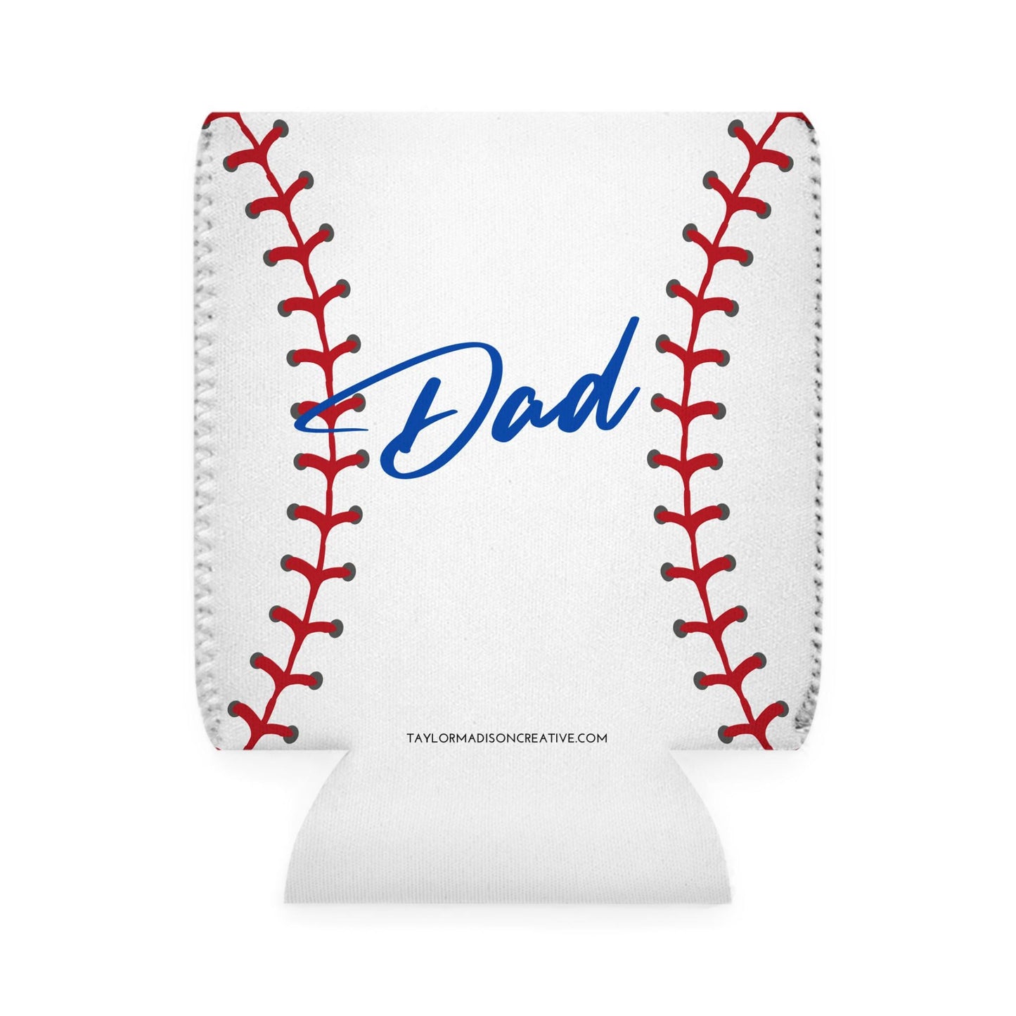 Baseball Dad Can Cooler Sleeve - Gift for Father's Day, Sports Fan, Party Favor, BBQ Essential, Tailgate Accessory, Beverage Holder