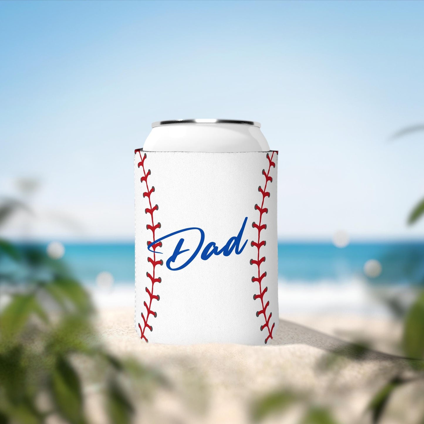 Baseball Dad Can Cooler Sleeve - Gift for Father's Day, Sports Fan, Party Favor, BBQ Essential, Tailgate Accessory, Beverage Holder