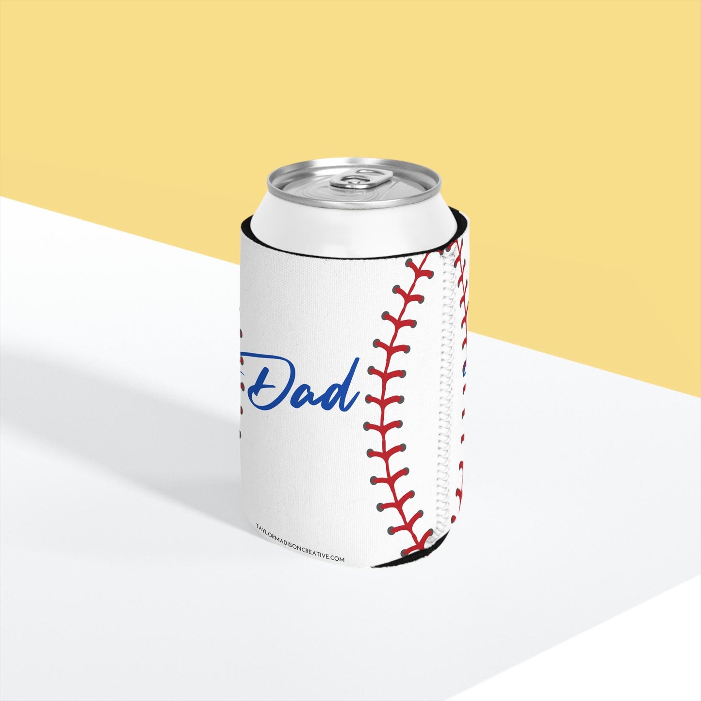 Baseball Dad Can Cooler Sleeve - Gift for Father's Day, Sports Fan, Party Favor, BBQ Essential, Tailgate Accessory, Beverage Holder