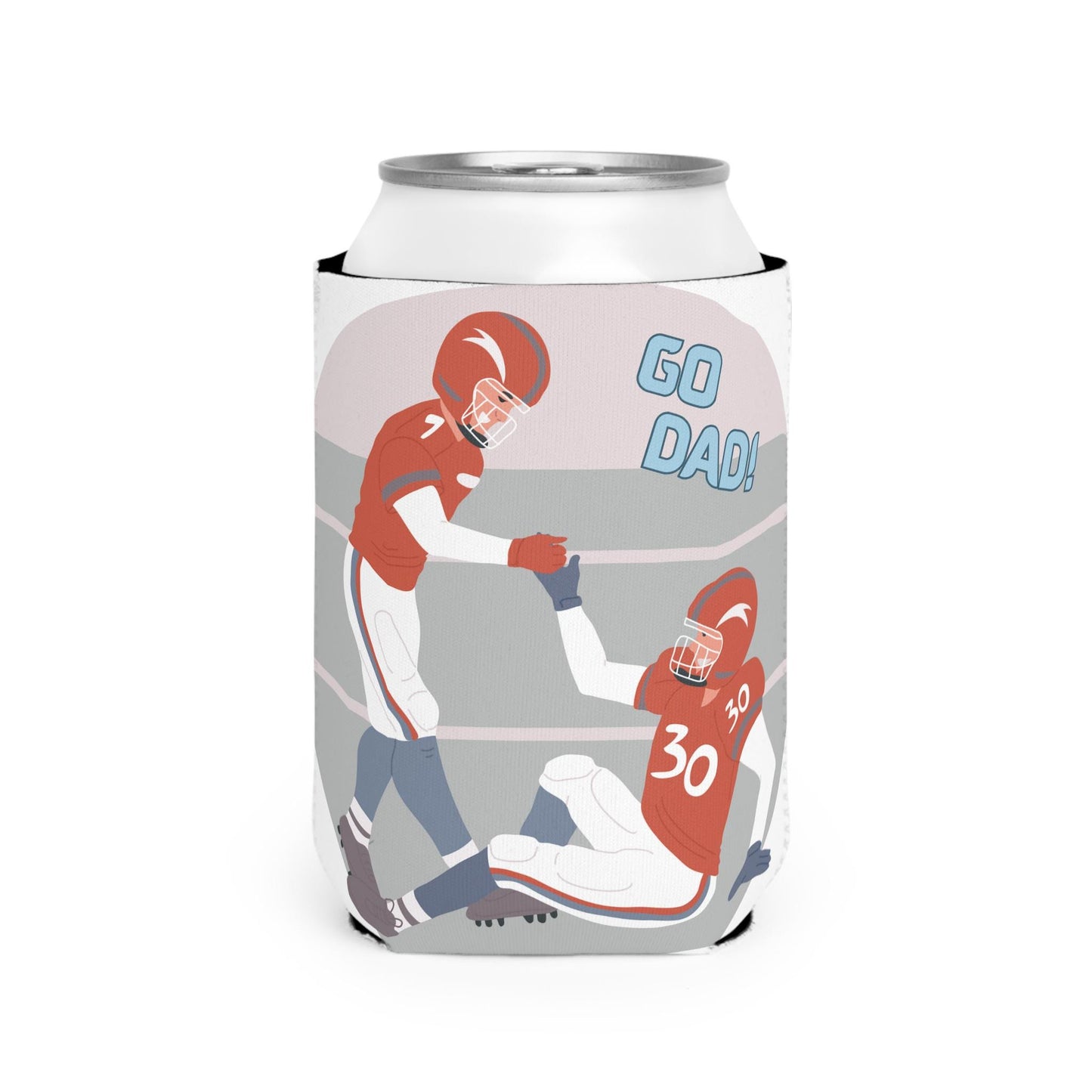 Football Dad Can Cooler Sleeve - Game Day Tailgating Father's Day BBQ Sports Enthusiasts, Football Fan Gift, Beverage Holder, Insulated