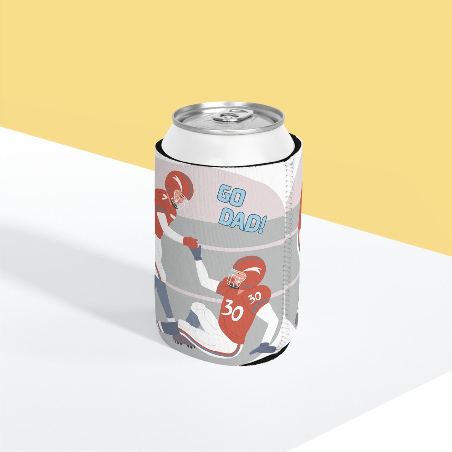 Football Dad Can Cooler Sleeve - Game Day Tailgating Father's Day BBQ Sports Enthusiasts, Football Fan Gift, Beverage Holder, Insulated