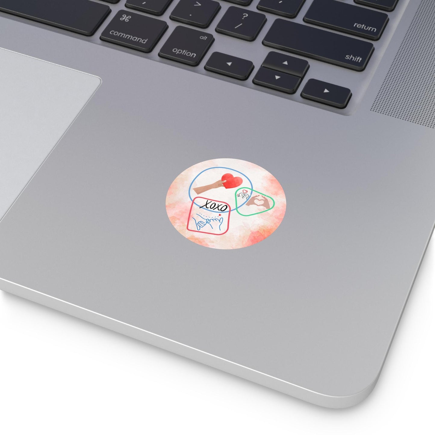 Love XOXO Vinyl Stickers, Romantic Valentine's Day Decor, Heart Decals, Couple Communication Art, Cute Sticker Set, Adhesive Labels