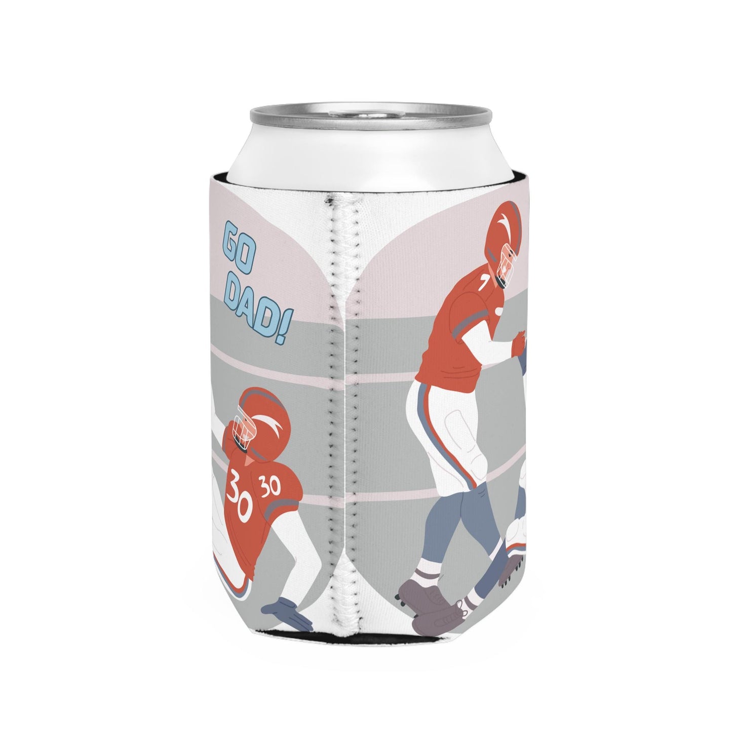 Football Dad Can Cooler Sleeve - Game Day Tailgating Father's Day BBQ Sports Enthusiasts, Football Fan Gift, Beverage Holder, Insulated