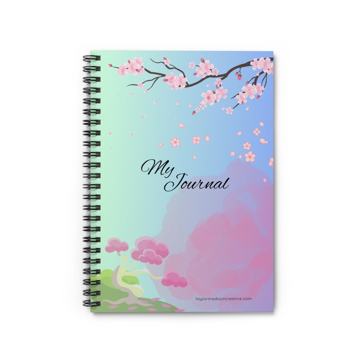 Cherry Blossom Spiral Notebook - Ruled Line and Perfect for Journaling, Gifts, Girls' Night, Creative Writing, School Supplies