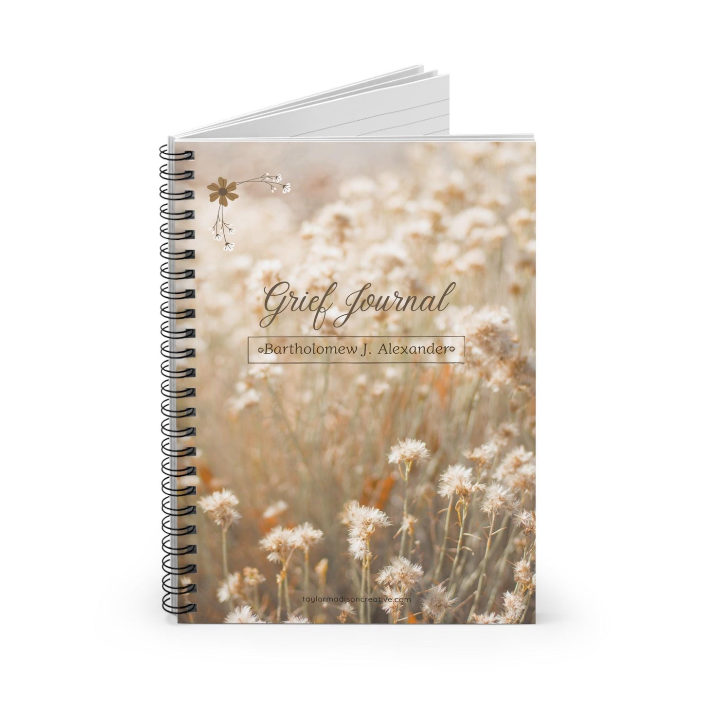 Bereavement Spiral Notebook - Personalized Grief Journal, Memory Keeper, Healing Gift, Thoughtful, Wellness, Self-help, Mental wellness