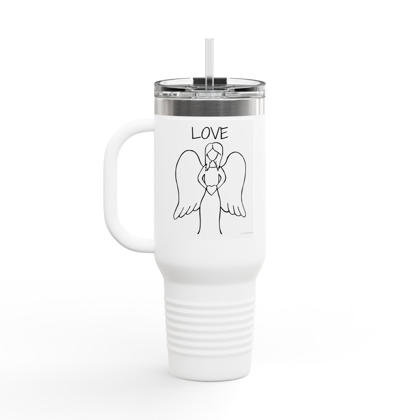 Angel Love Travel Mug - 40oz, Perfect for Travel and Gifts