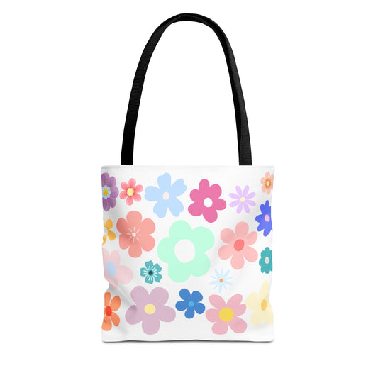 Cute Flowers Tote Bag - Perfect for Spring, Eco-Friendly Shopper's Bag