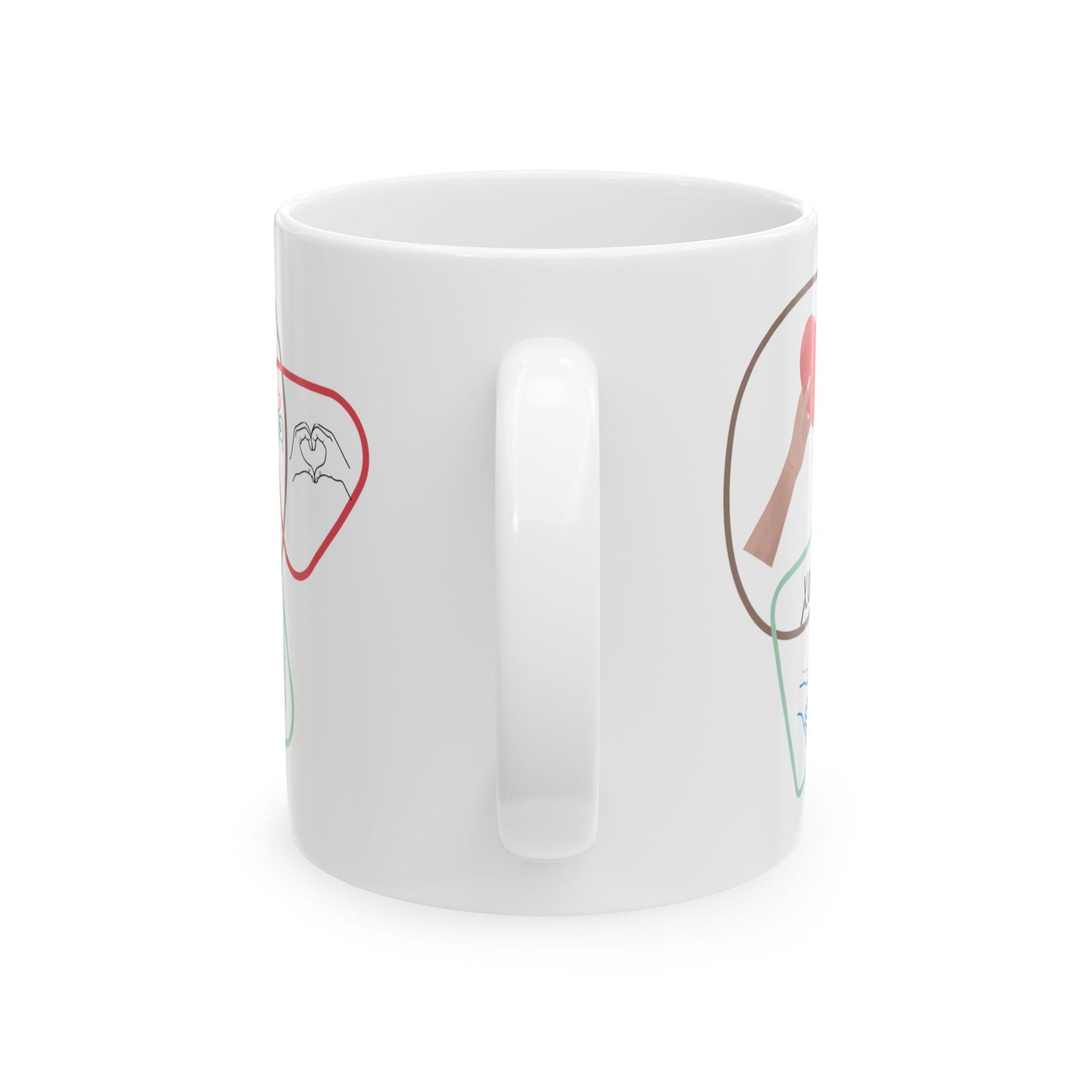 Ceramic XOXO Mug Coffee Tea Cup for Valentine's Day - 11oz