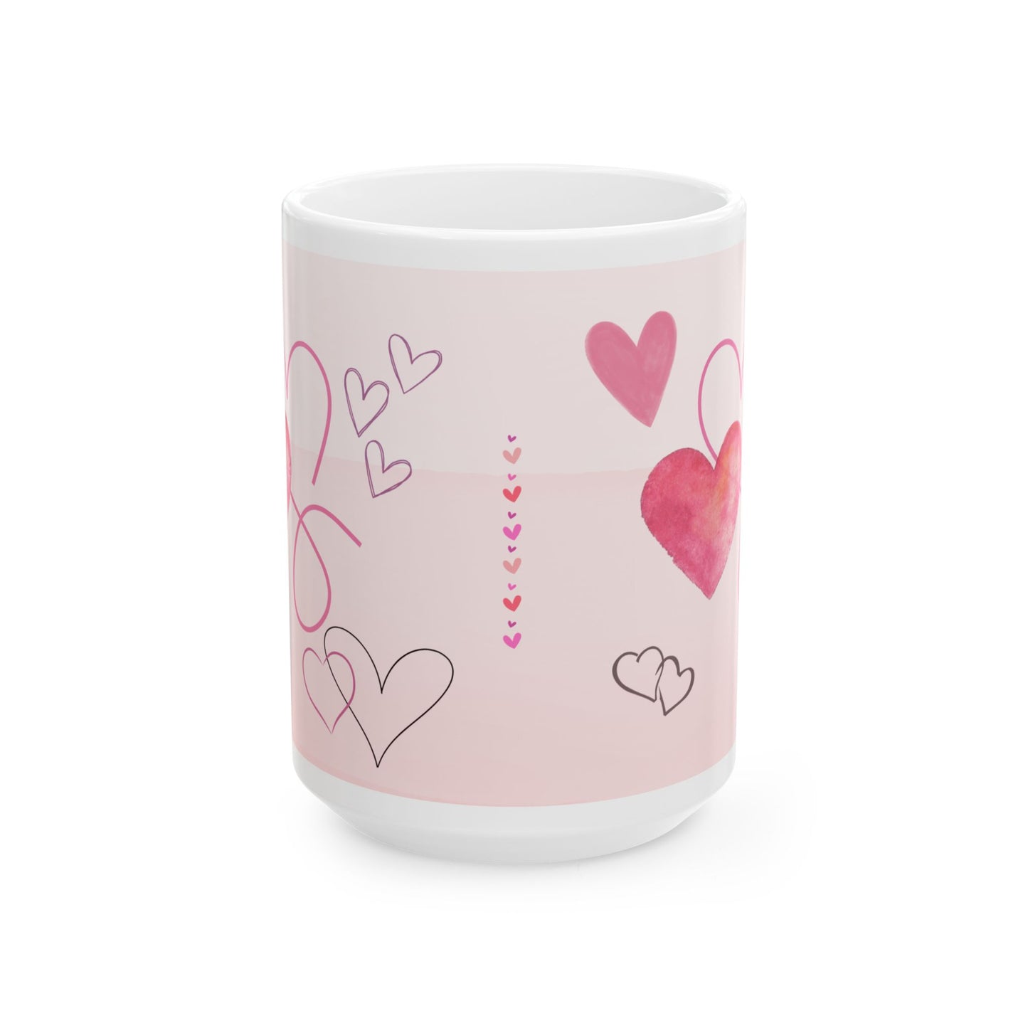 Love Heart Ceramic Mug - Perfect Gift for Couples & Valentine's Day