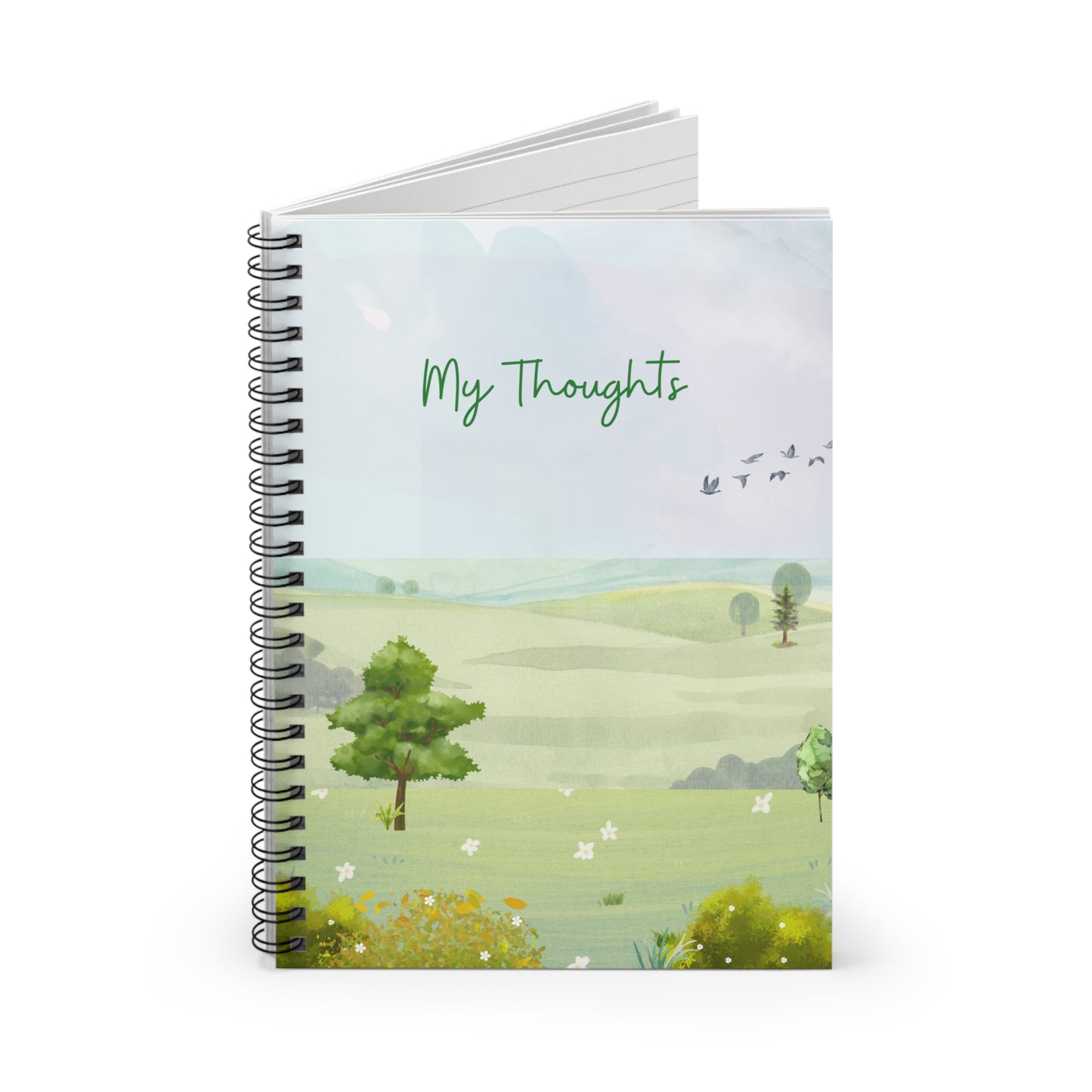 My Thoughts Spiral Notebook Journal- Nature-Inspired Ruled Lines for Journaling and Reflection