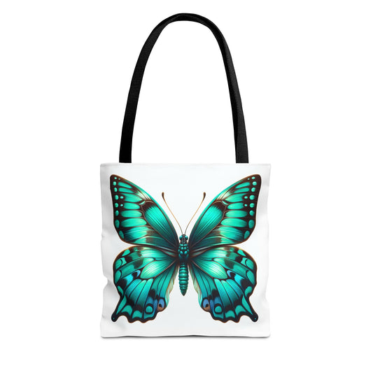 Teal Butterfly Tote Bag - Vibrant Teal Flair for Butterfly or Nature Lovers