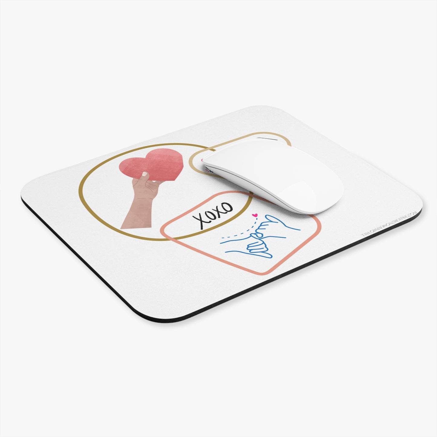 Heart/hand Mouse Pad (Rectangle)