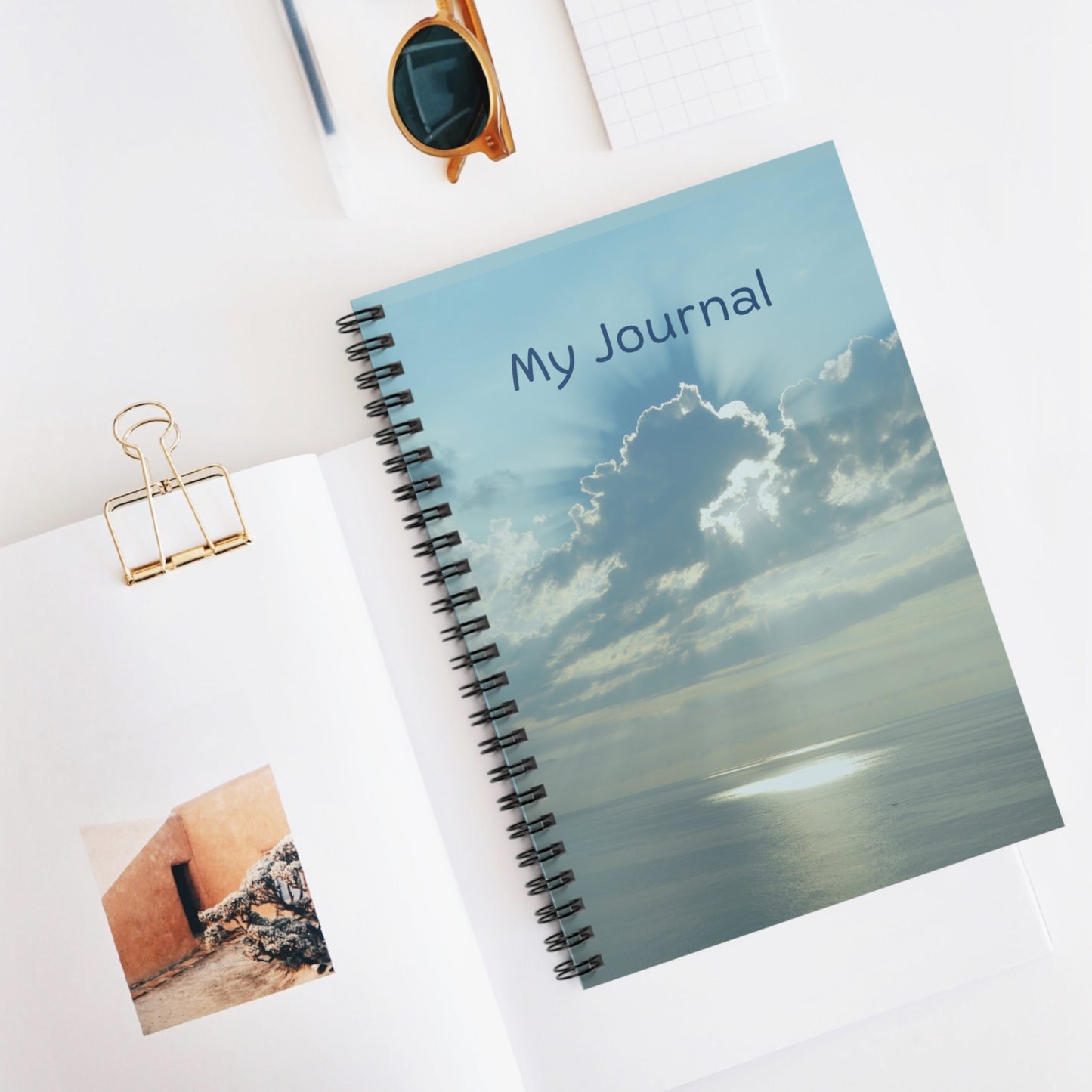 Blue Sky Spiral Notebook Journal - Ruled Line for Daily Reflections and Creative Thoughts