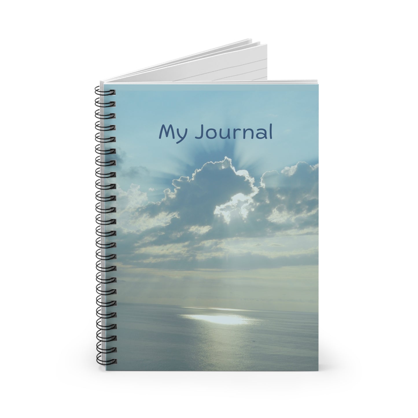 Blue Sky Spiral Notebook Journal - Ruled Line for Daily Reflections and Creative Thoughts