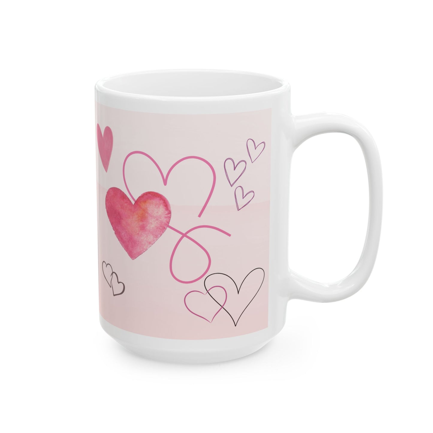 Love Heart Ceramic Mug - Perfect Gift for Couples & Valentine's Day