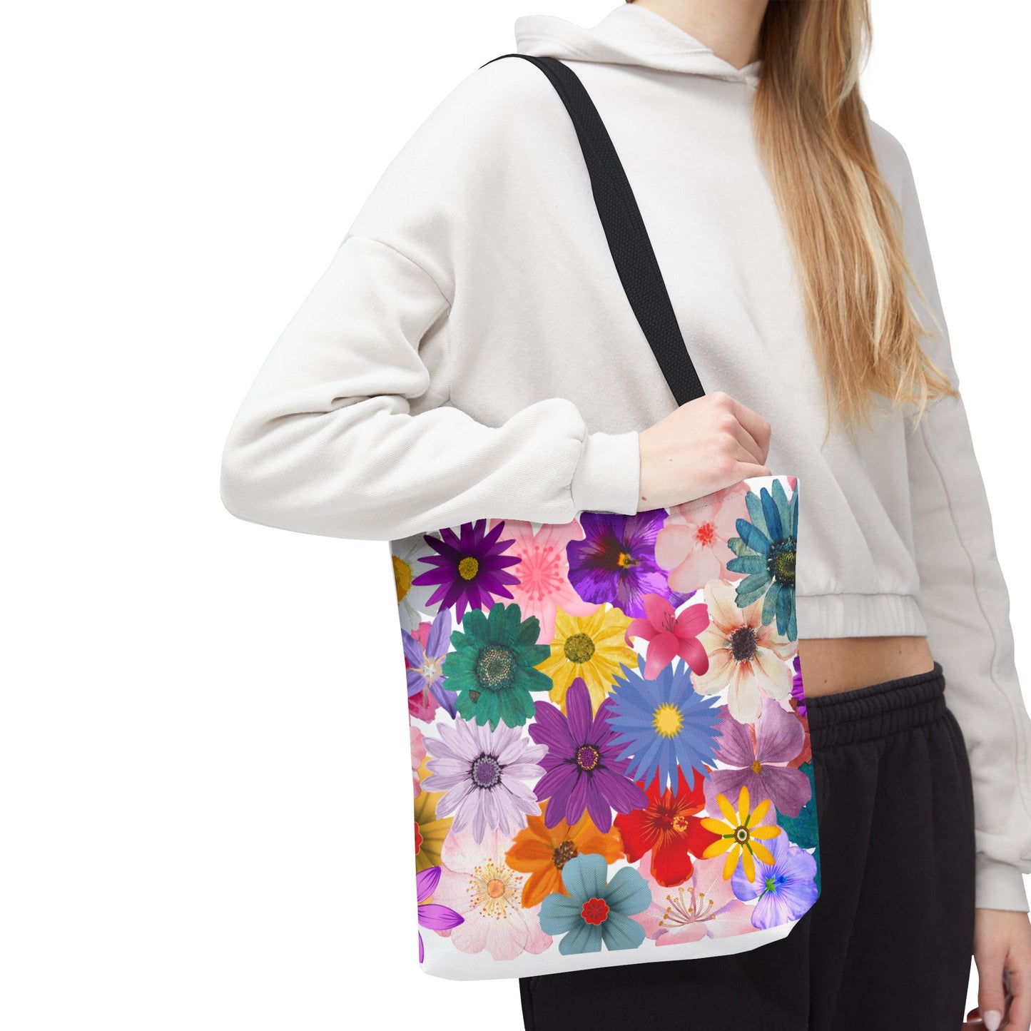 Pretty Flowers Tote Bag - Colorful Blooming Flower Design