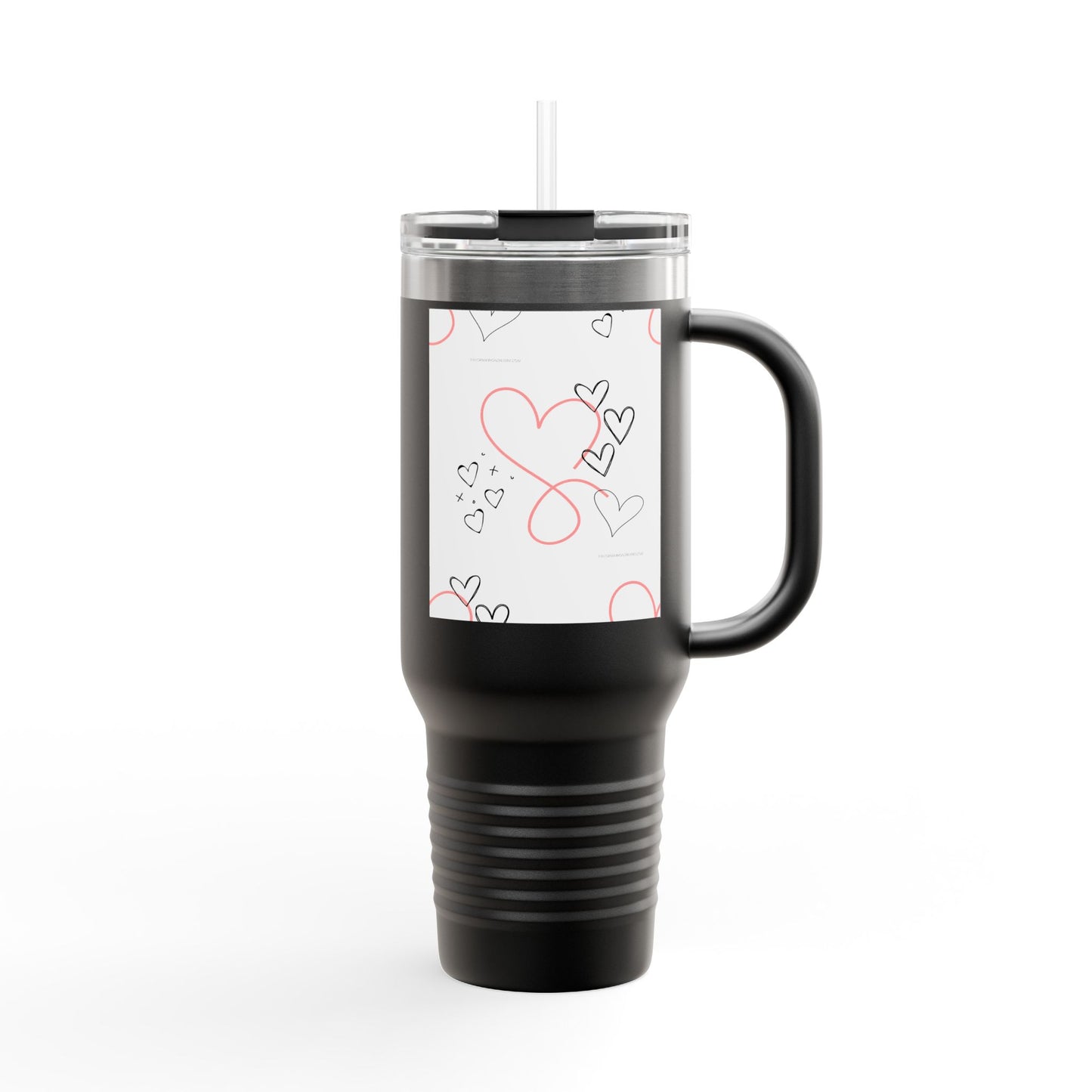 Heartfelt Insulated Travel Mug - 40oz Love Design for Coffee & Tea Enthusiasts