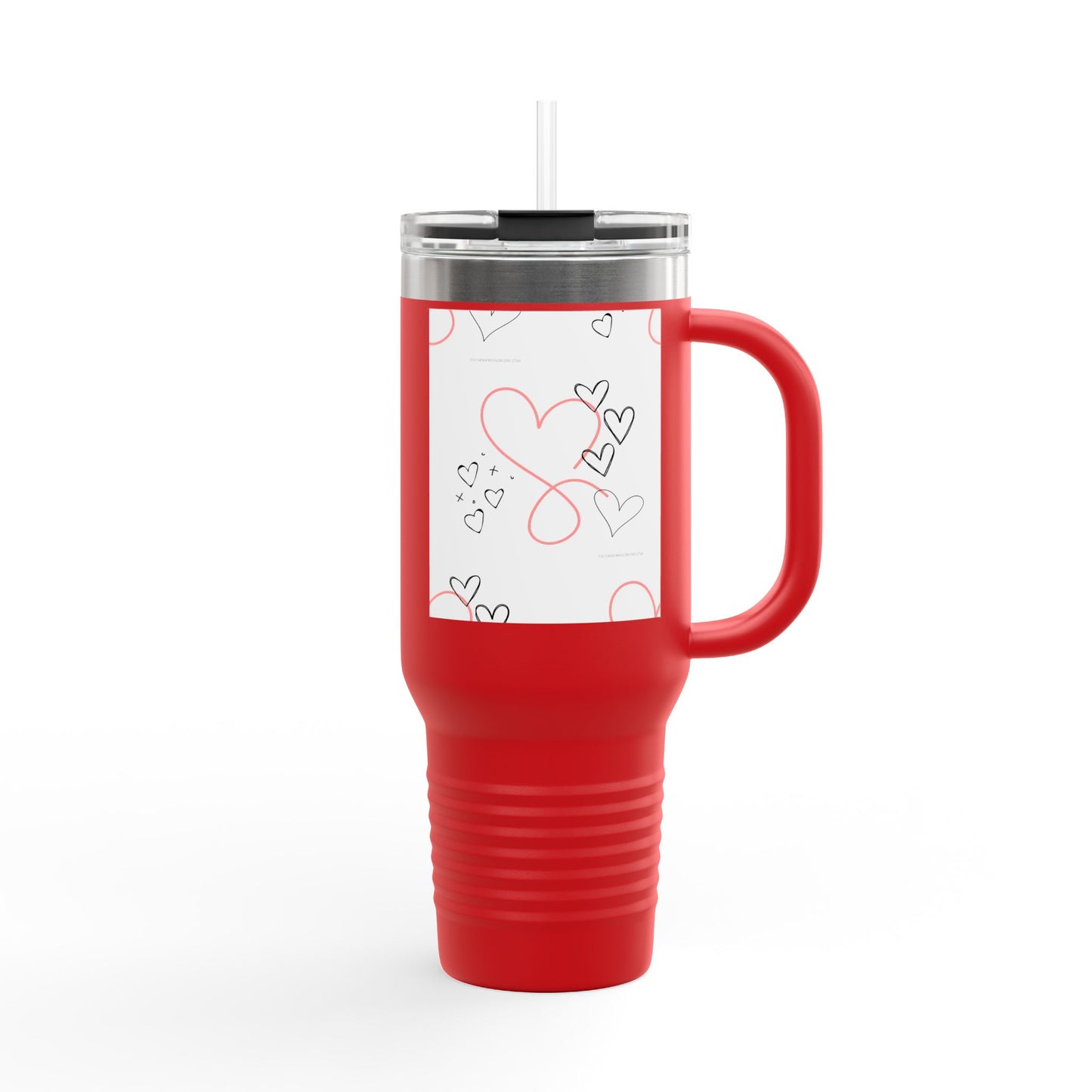 Heartfelt Insulated Travel Mug - 40oz Love Design for Coffee & Tea Enthusiasts