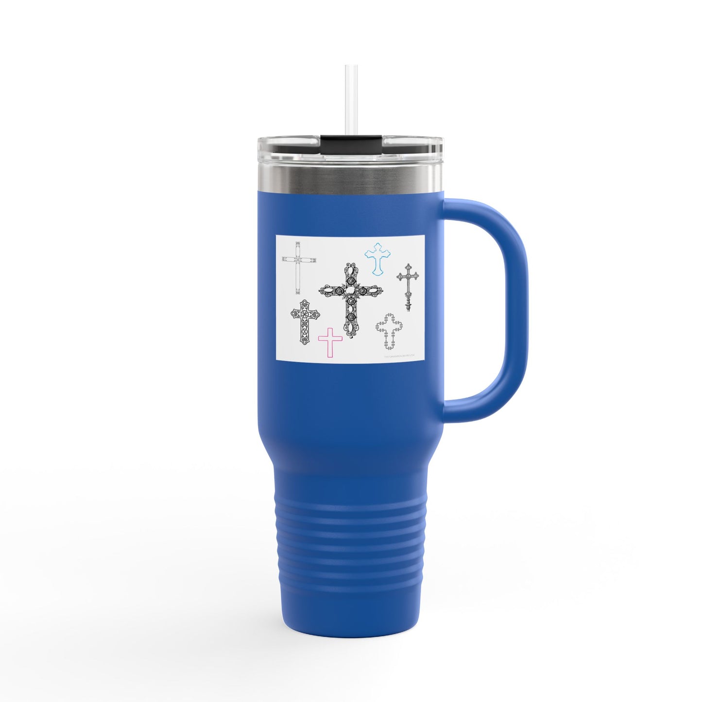 Crosses Stylish Insulated Travel Mug – 40oz with Inspirational Cross Design