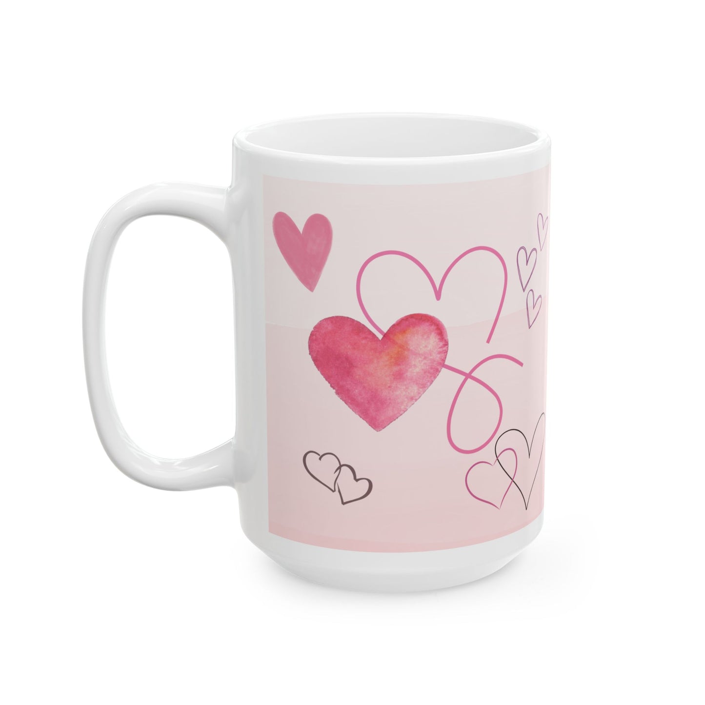 Love Heart Ceramic Mug - Perfect Gift for Couples & Valentine's Day
