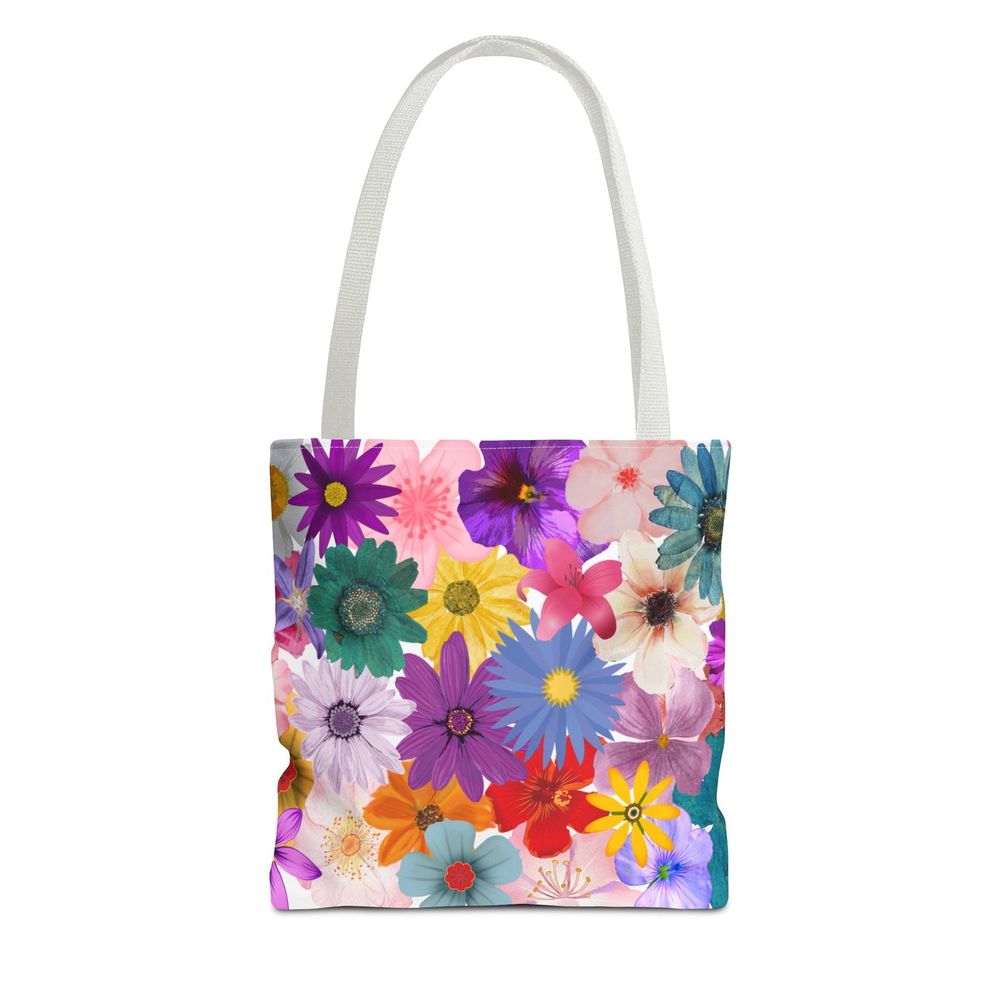 Pretty Flowers Tote Bag - Colorful Blooming Flower Design