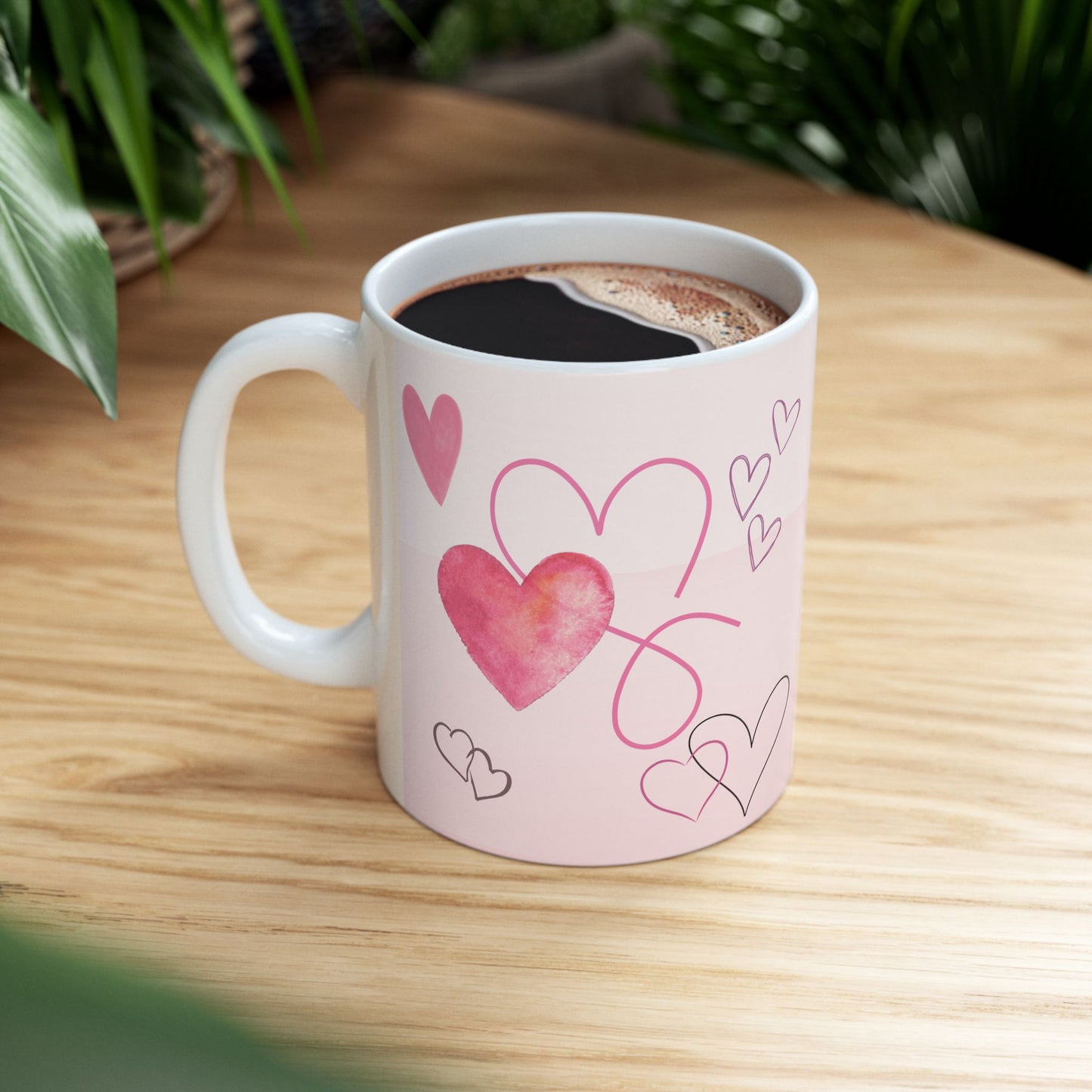 Love Heart Ceramic Mug - Perfect Gift for Couples & Valentine's Day