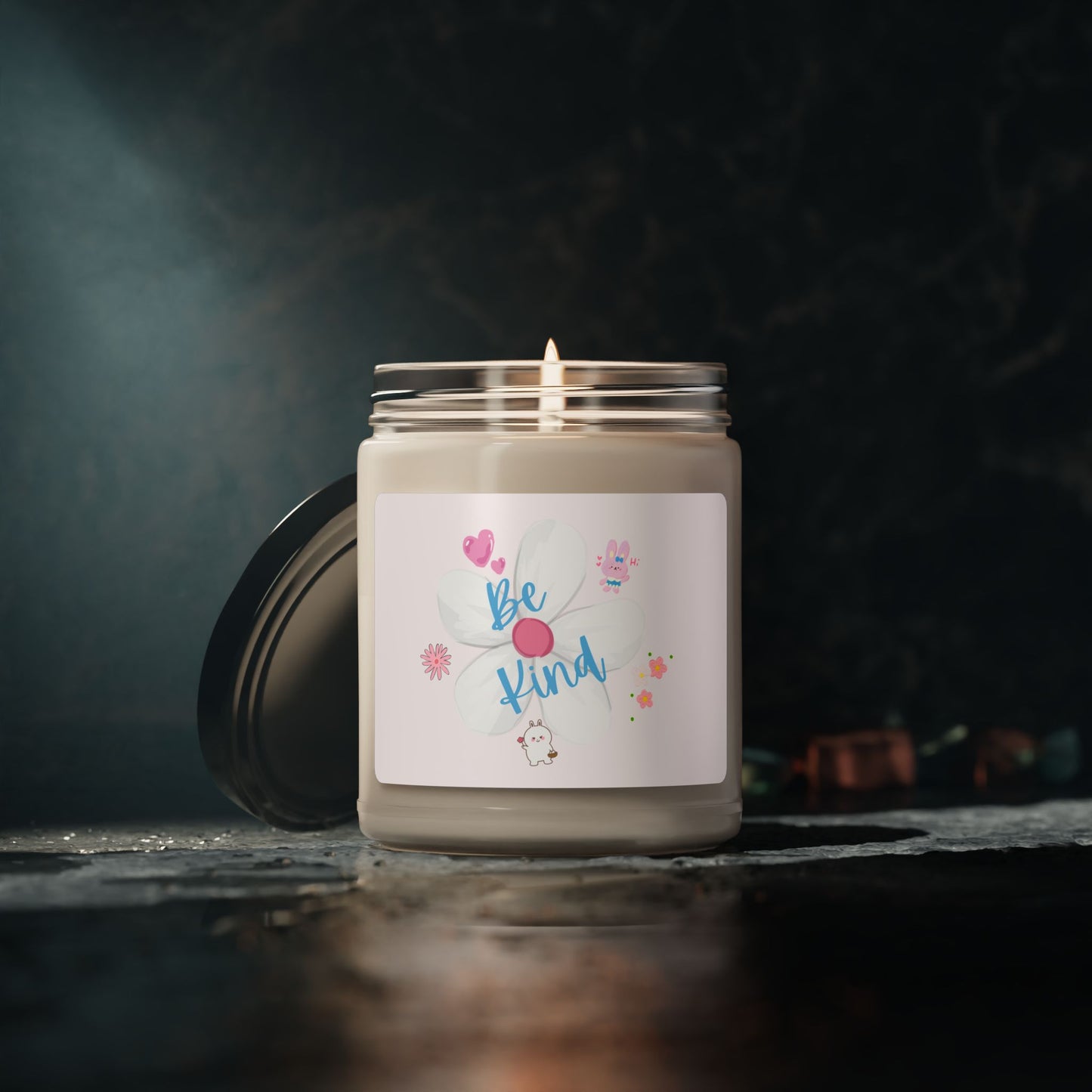 Be Kind Scented Soy Candle (Choose your scent) - 9oz Floral Design