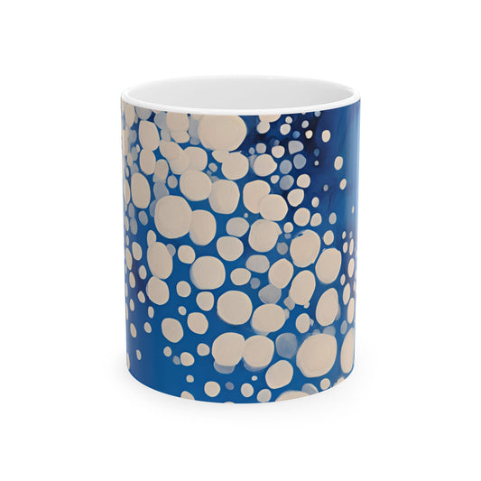 Blue Bubbles Ceramic Mug - 11oz | Colorful Drinkware for Coffee Lovers & Art Enthusiasts