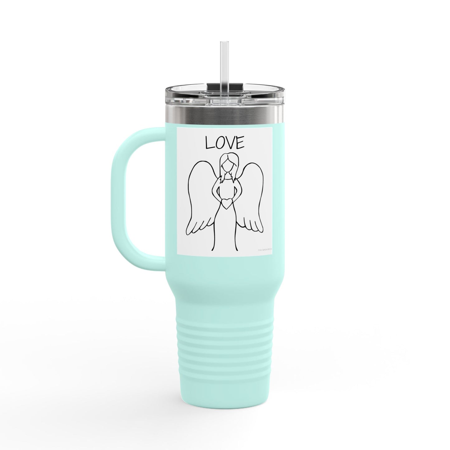 Angel Love Travel Mug - 40oz, Perfect for Travel and Gifts