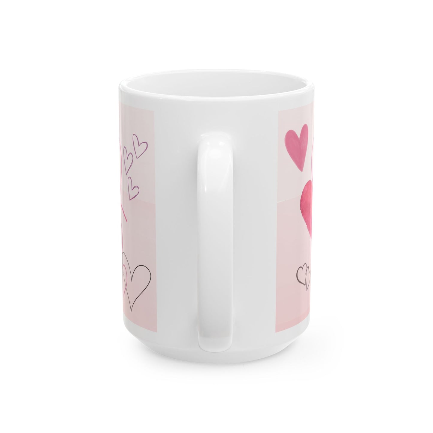 Love Heart Ceramic Mug - Perfect Gift for Couples & Valentine's Day