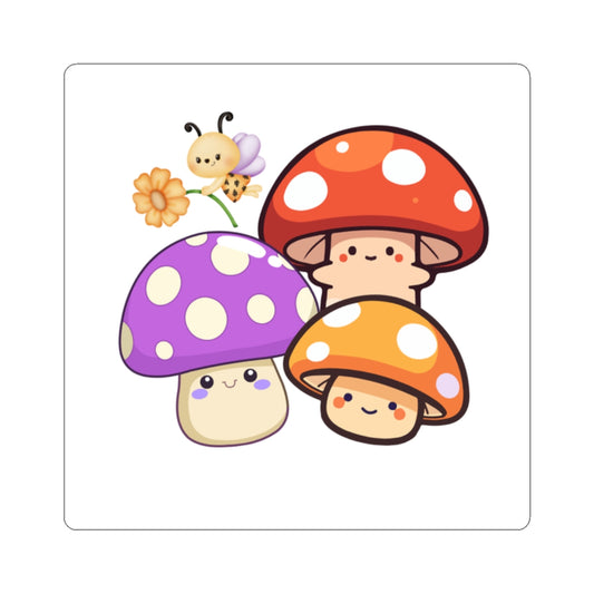 Cute Mushroom Kiss-Cut Stickers | Whimsical Nature Designs for Kids & Adults