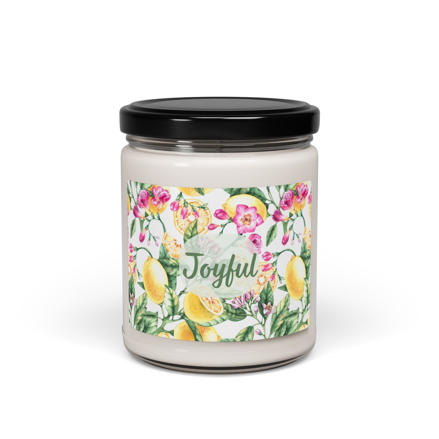 Joyful Scented Soy Candle (Choose your scent) - 9 oz Citrus and Blossoms Decor