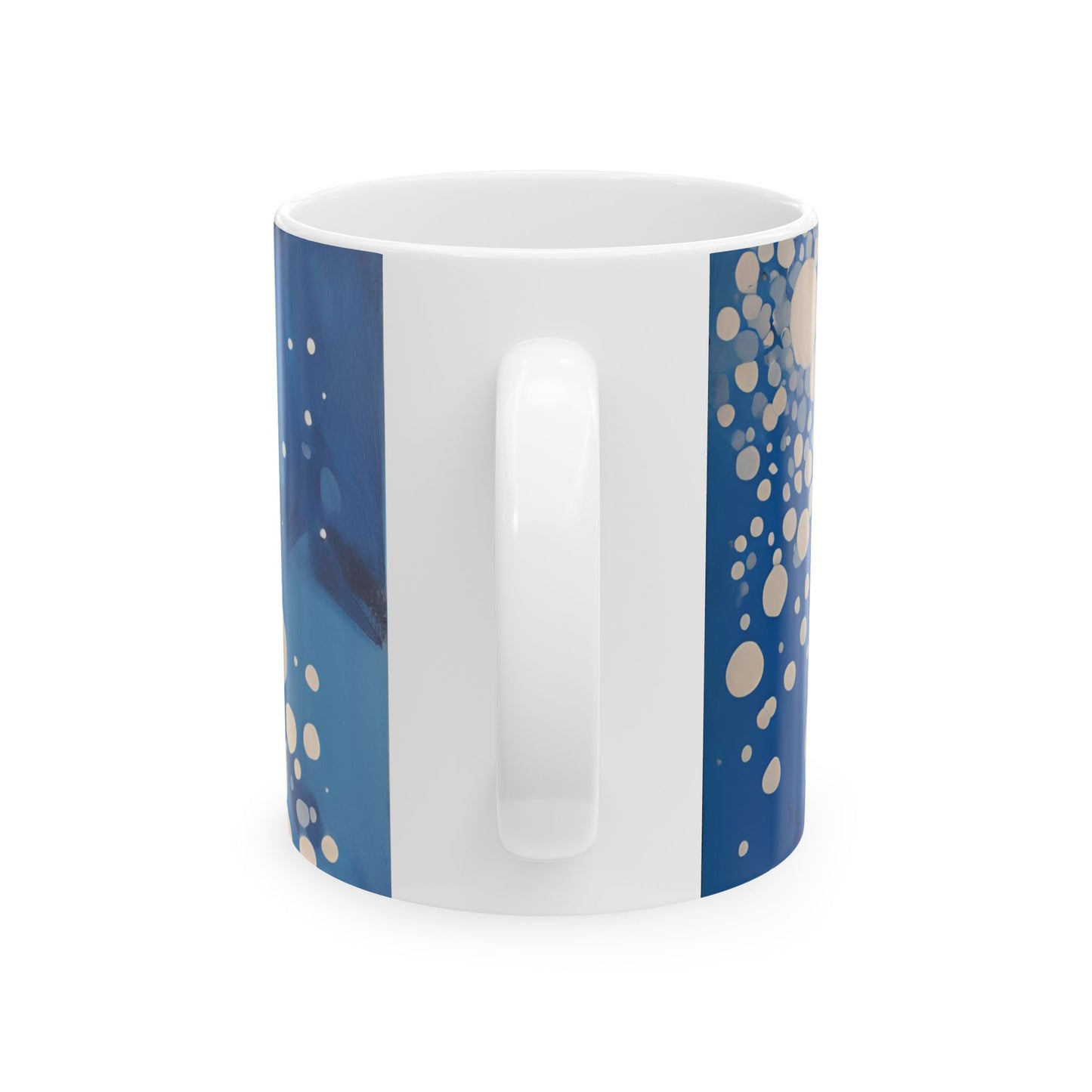 Blue Bubbles Ceramic Mug - 11oz | Colorful Drinkware for Coffee Lovers & Art Enthusiasts