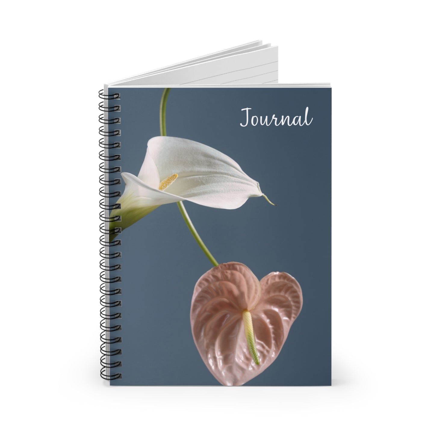 Elegant Lily Journal - Ruled Spiral Notebook for Inspiration and Creativity