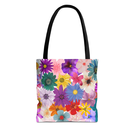 Pretty Flowers Tote Bag - Colorful Blooming Flower Design